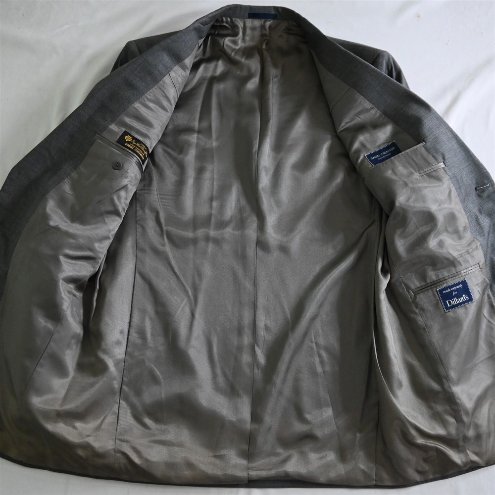 Daniel Cremiuex 42L Gray Sharkskin Loro‎ Piana Blazer Suit Jacket Sport Coat - Picture 6 of 12